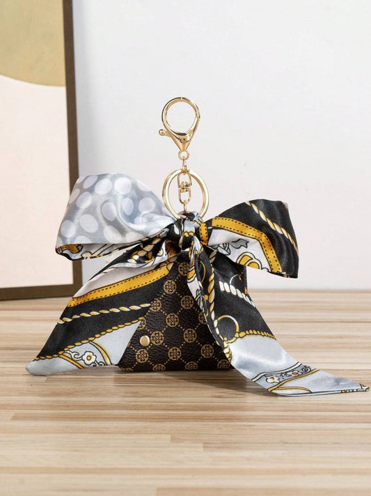 Casual Silk Scarf Miniature Bag - Keychain