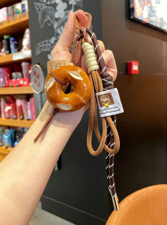 Bread Woven Rope Chocolate Bag Pendant - Keychain