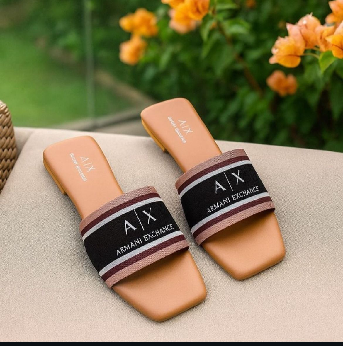 Flat with Braided Straps - Armani Exchange