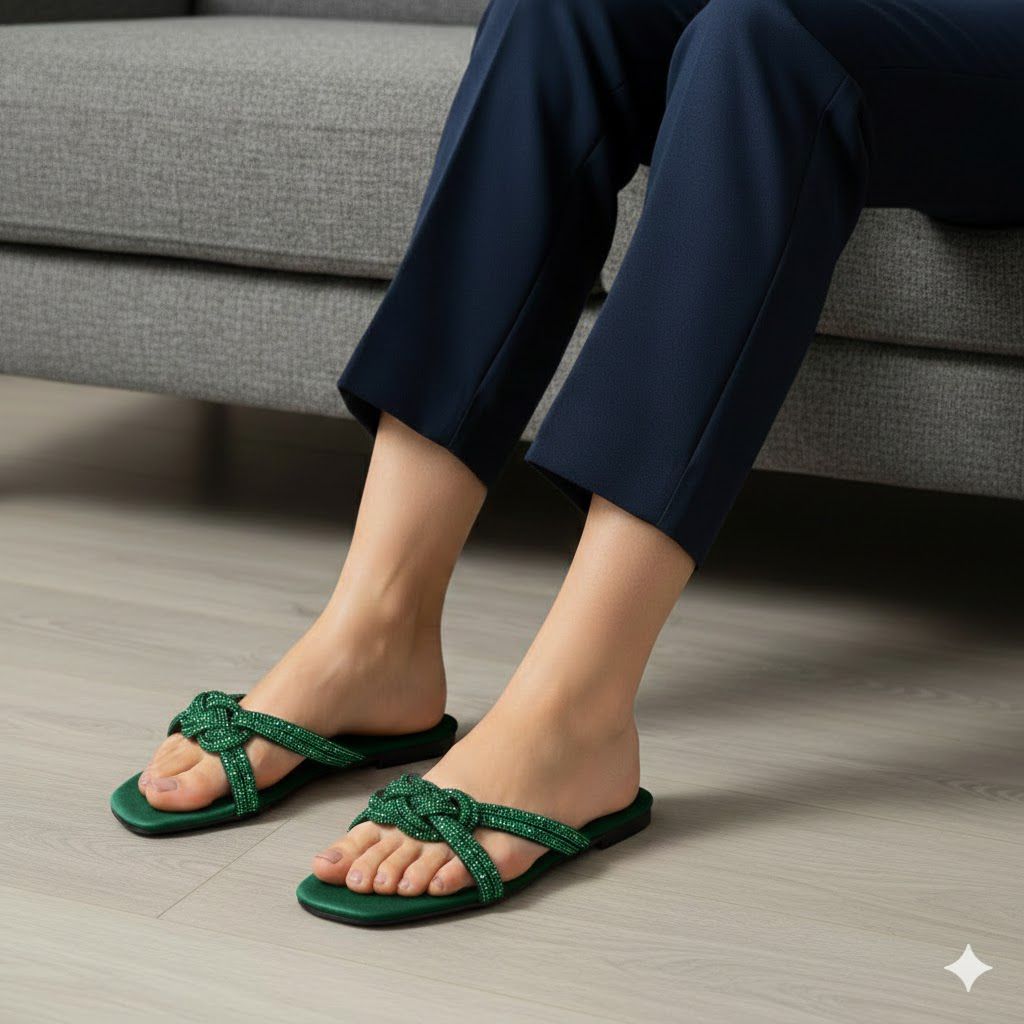 ZARA Flat Mesh Slippers