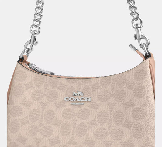Coach Teri Shoulder Bag In Signature Canvas - Peach