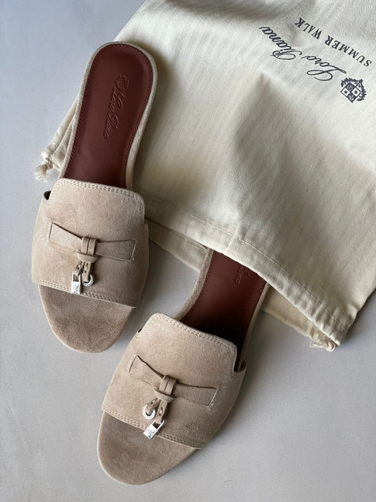 Summer Charms Suede Thong Slide - Loro Piana (Imported)