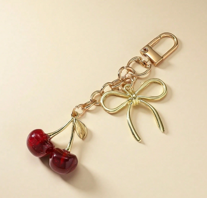 Small Coach Cherry Keychain
