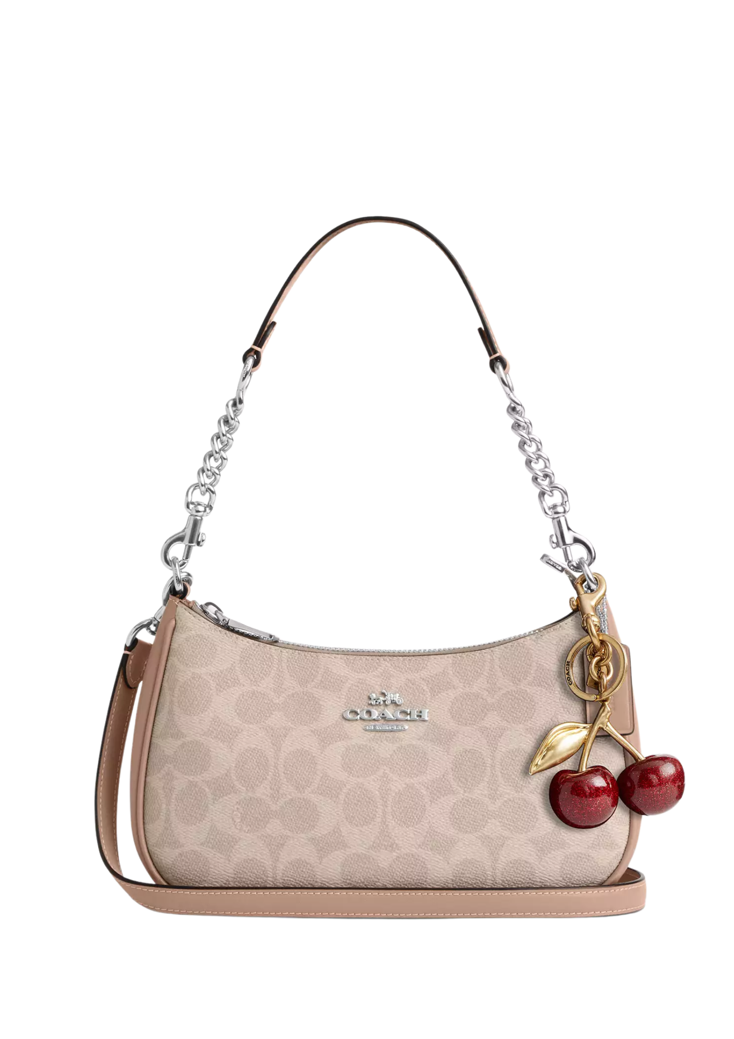 Coach Teri Shoulder Bag In Signature Canvas - Peach