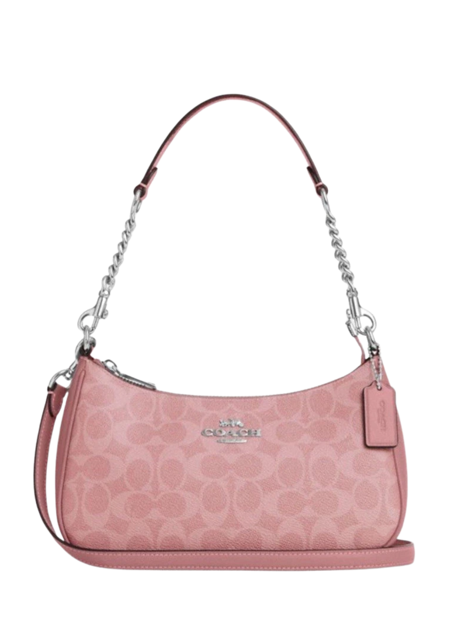 Coach Teri Shoulder Bag In Signature Canvas - Pink premium Dupe
