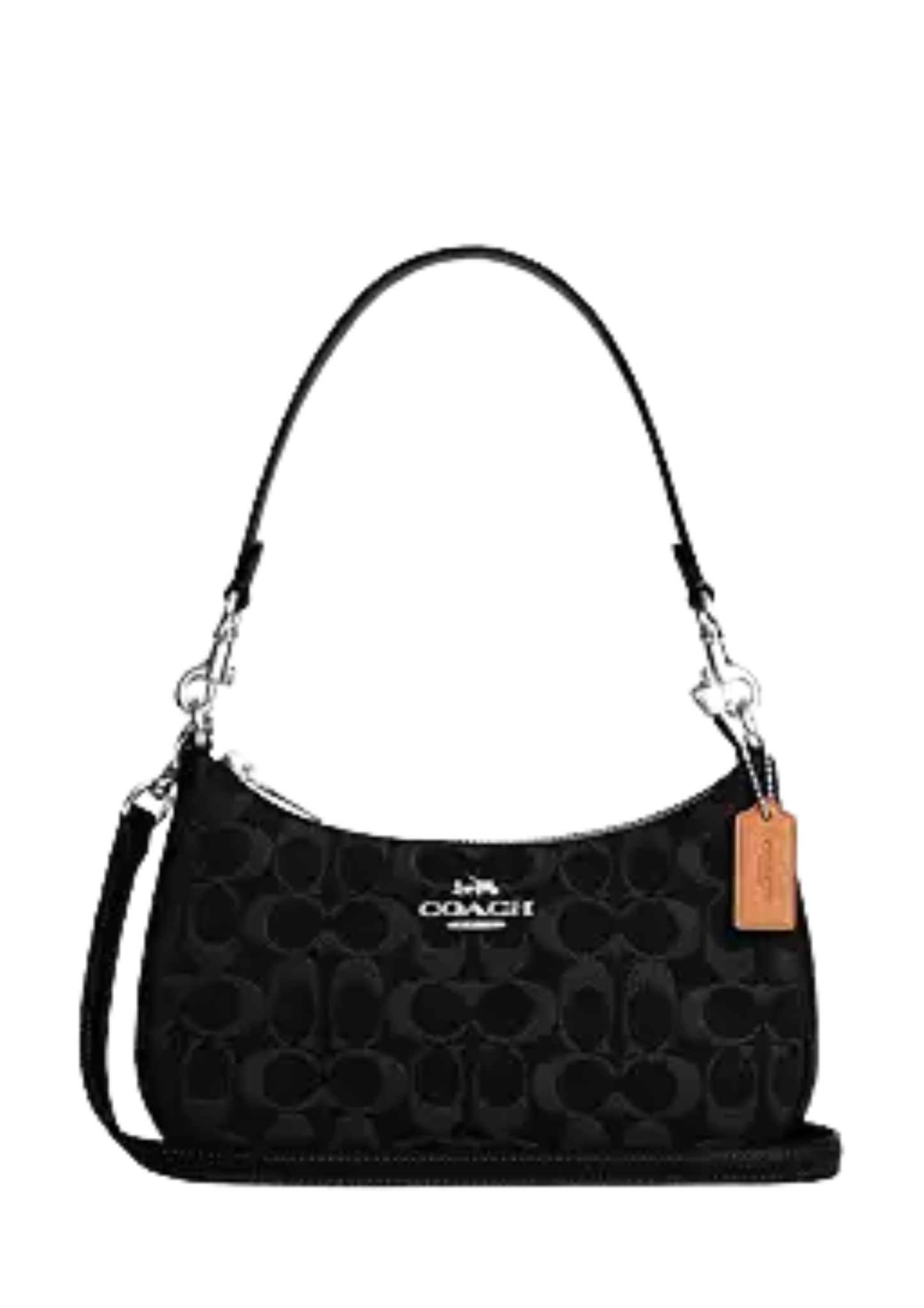 Coach Teri Shoulder Bag In Signature Canvas - Black