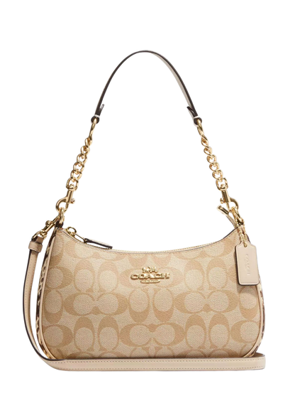 Coach Teri Shoulder Bag In Signature Canvas - Beige premium Dupe