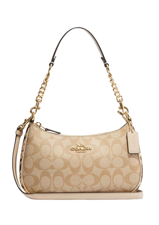 Coach Teri Shoulder Bag In Signature Canvas - Beige premium Dupe