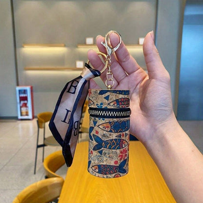 Chic Vintage-Inspired Lipstick Holder - Keychain