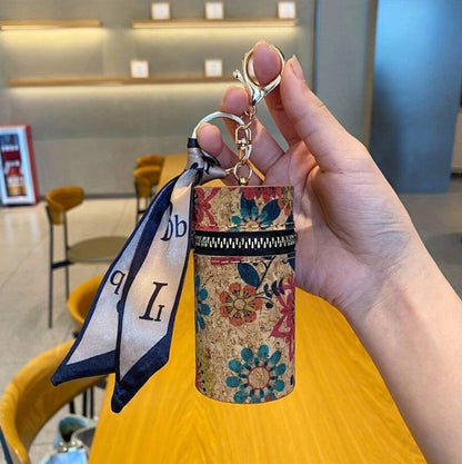 Chic Vintage-Inspired Lipstick Holder - Keychain