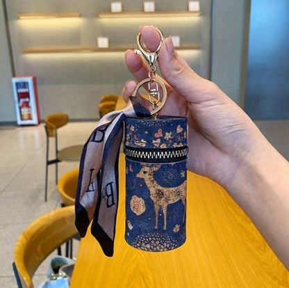 Chic Vintage-Inspired Lipstick Holder - Keychain