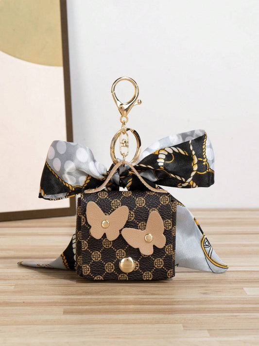 Casual Silk Scarf Miniature Bag - Keychain