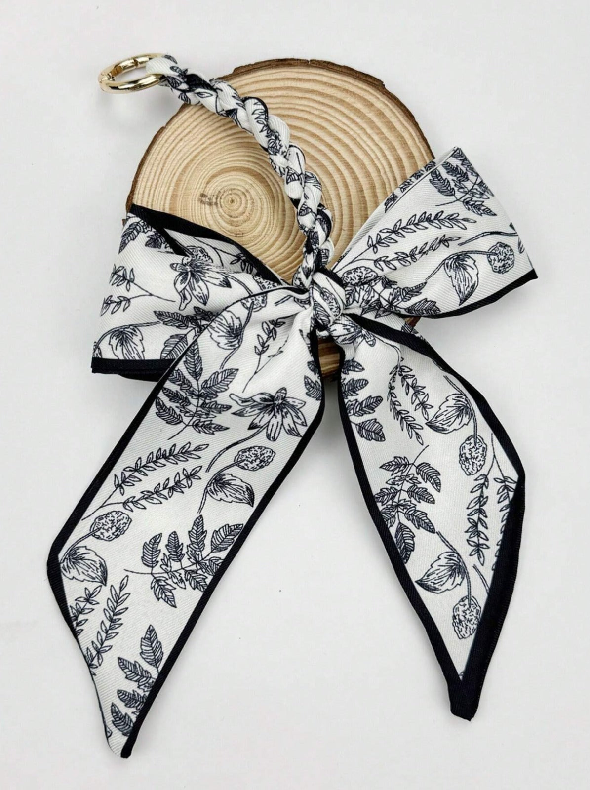 Simple Leopard Print Bowknot Bag - Keychain