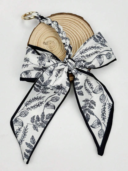 Simple Leopard Print Bowknot Bag - Keychain