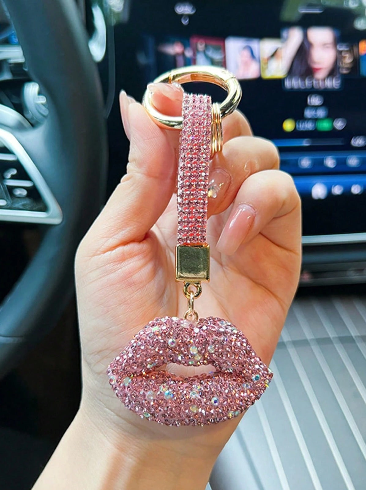 Lips Shaped Zinc Alloy - Keychain