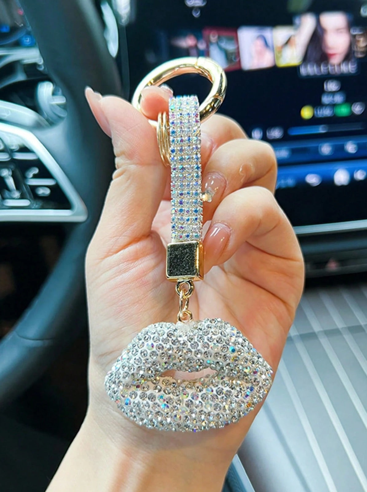 Lips Shaped Zinc Alloy - Keychain