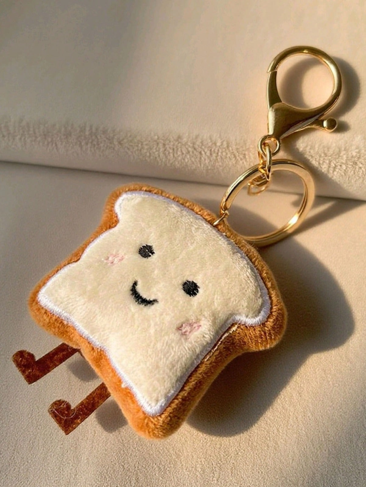 Soft Bread Smiling Face - Keychain