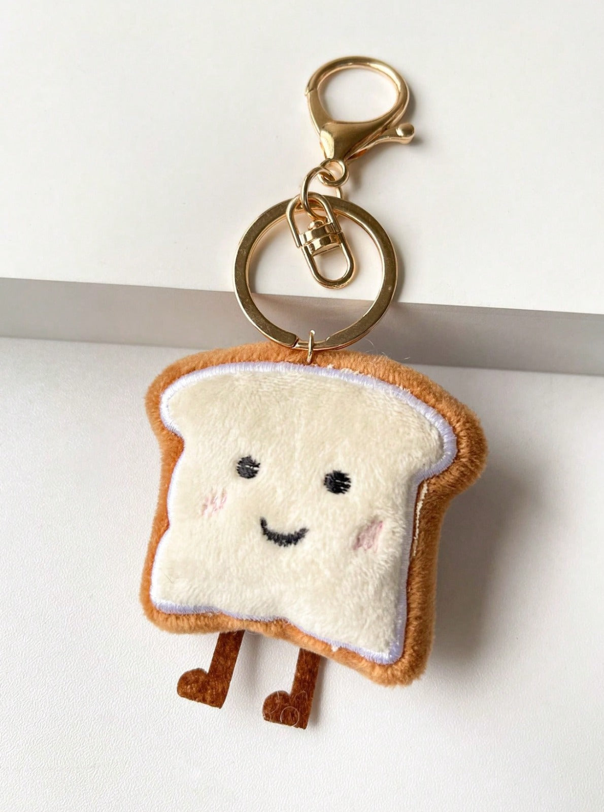 Soft Bread Smiling Face - Keychain