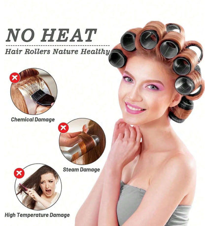 Large Size Hair Rollers With Clips 18pcs/Set - Hair Tools
