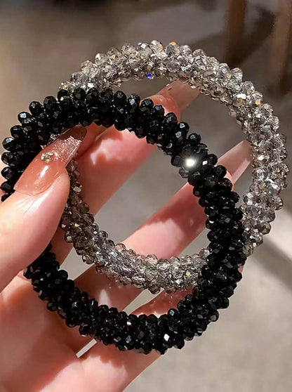 Crystal Beaded Hair Scrunchies/Headband