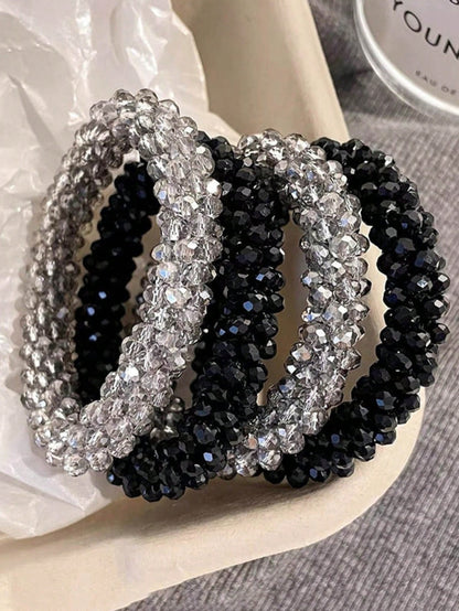 Crystal Beaded Hair Scrunchies/Headband