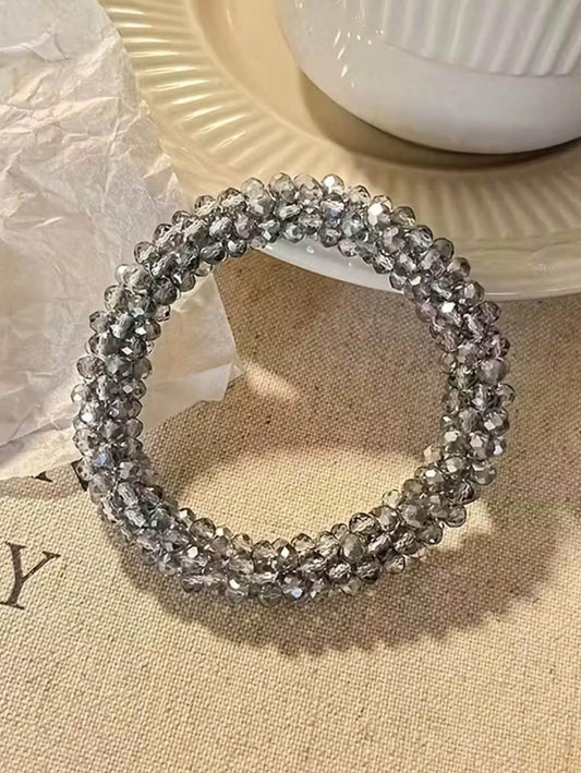 Crystal Beaded Hair Scrunchies/Headband