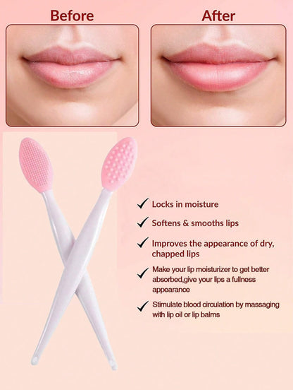 Lip Exfoliator Brush Double Sided Silicone