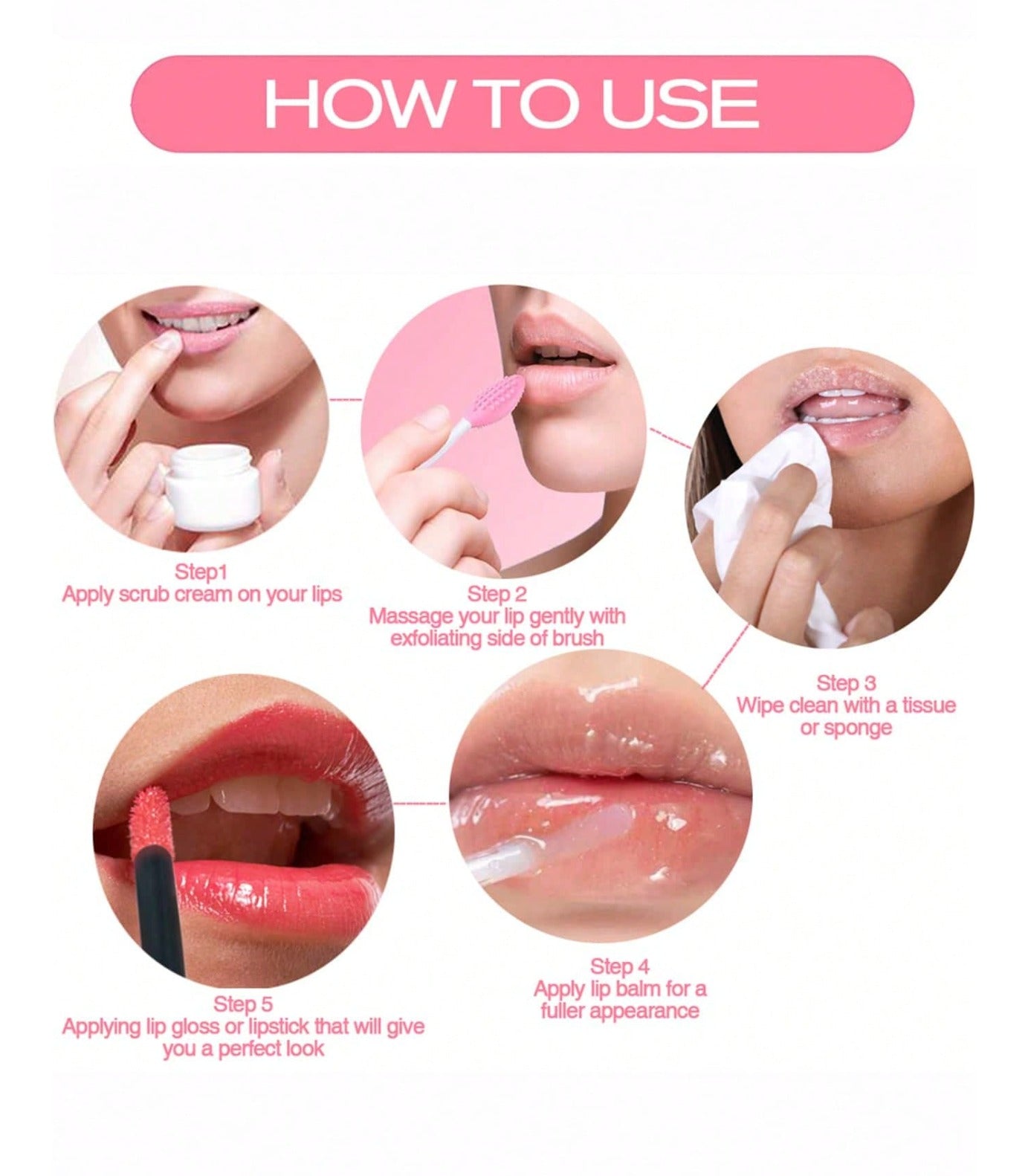 Lip Exfoliator Brush Double Sided Silicone