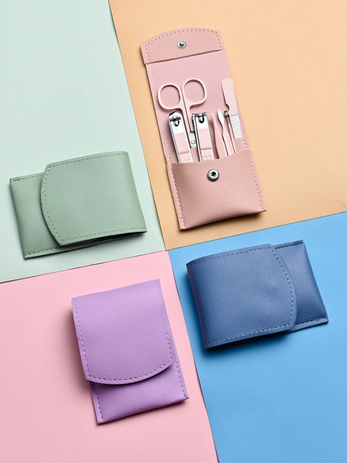 Portable Nail Clipper Set – 7pcs Stainless Steel Manicure & Pedicure Kit