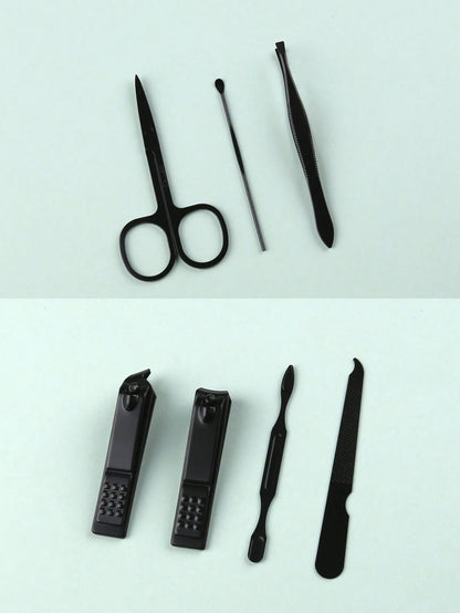 Portable Nail Clipper Set – 7pcs Stainless Steel Manicure & Pedicure Kit