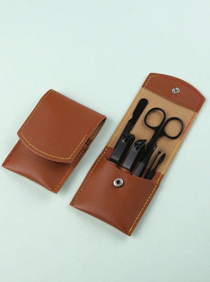 Portable Nail Clipper Set – 7pcs Stainless Steel Manicure & Pedicure Kit