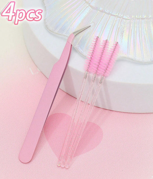 Eyelash Curler And Eyelash Brush Makeup Tool Set