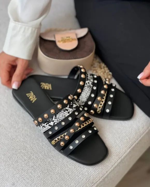 Fioure Studded Flat Slippers - Jimmy Choo