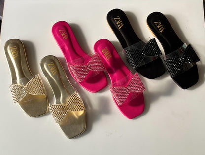 Zara - Flat Bow Slippers