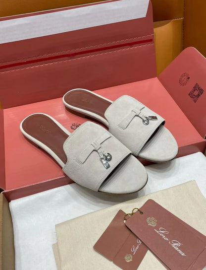 Summer Charms Suede Slides - Loro Piana