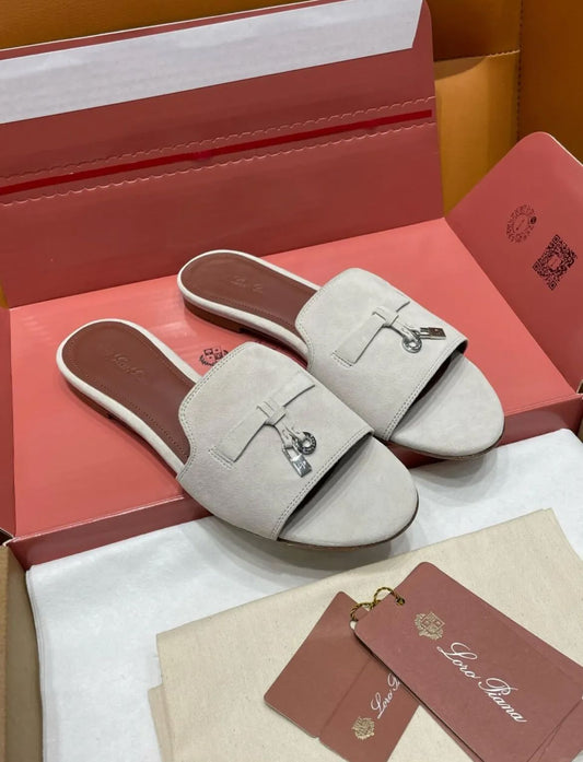 Summer Charms Suede Slides - Loro Piana