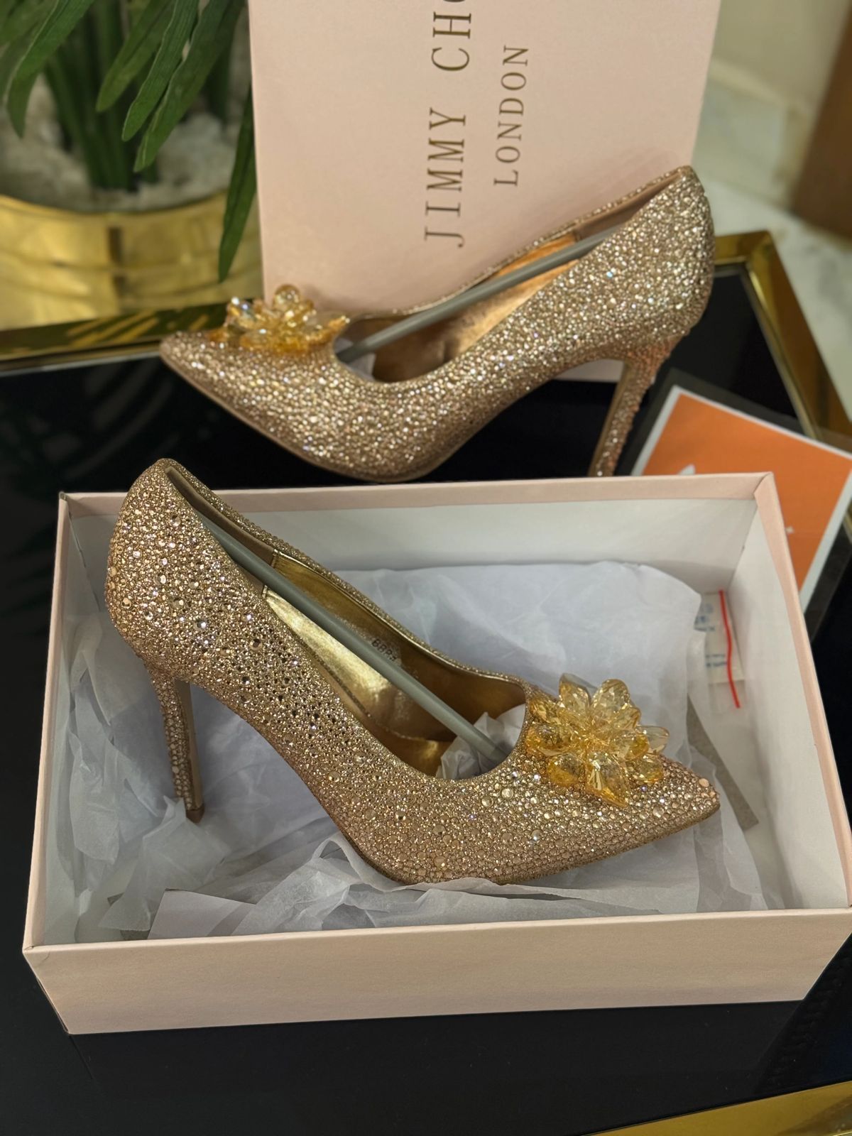 Crystal Covered Pointy Toe Pumps - JIMMY CHOO