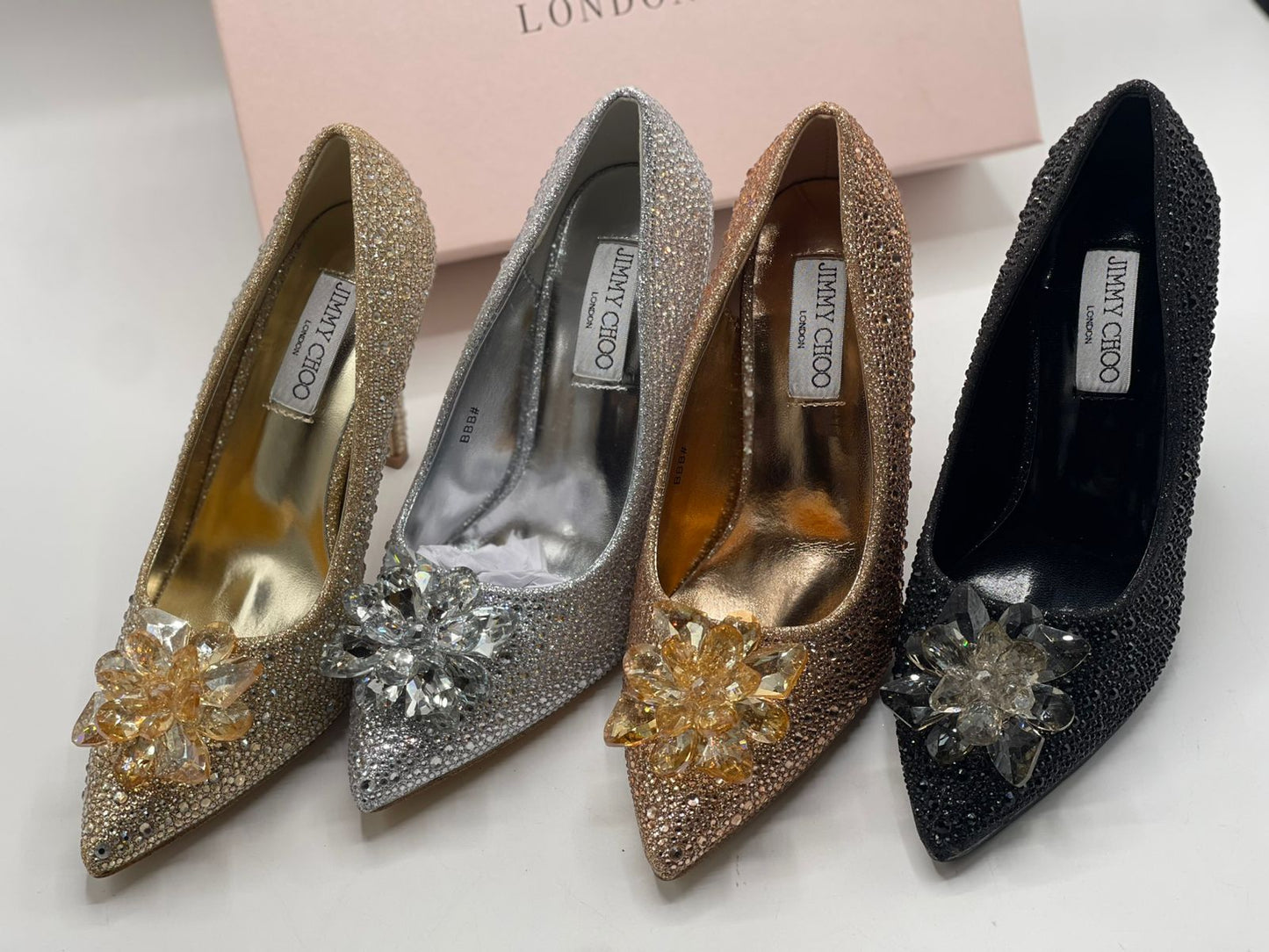 Crystal Covered Pointy Toe Pumps - JIMMY CHOO