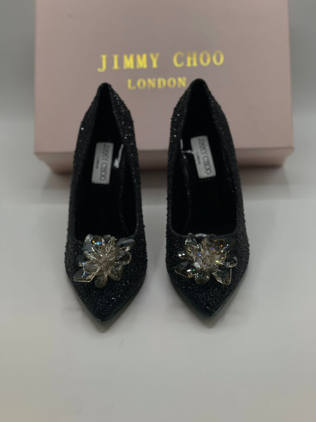 Crystal Covered Pointy Toe Pumps - JIMMY CHOO