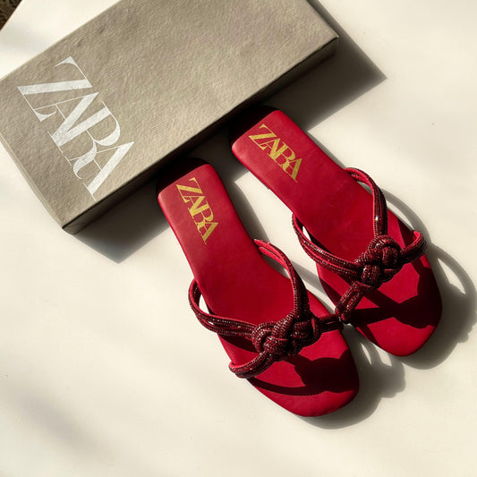 ZARA Flat Mesh Slippers