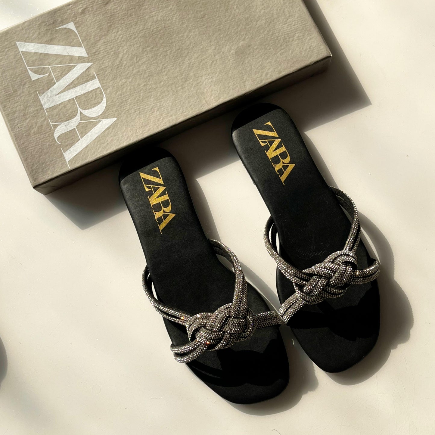 ZARA Flat Mesh Slippers