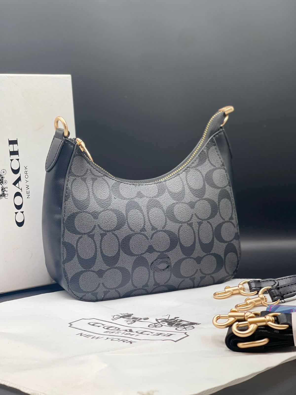 Teri Hobo Bag In Signature Canvas - Coach