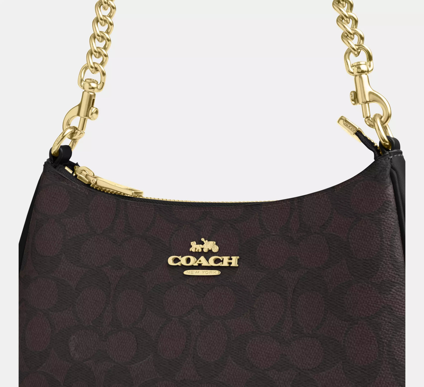 Coach Teri Shoulder Bag In Signature Canvas - Dark Brown
