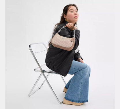 Coach Teri Shoulder Bag In Signature Canvas - Peach